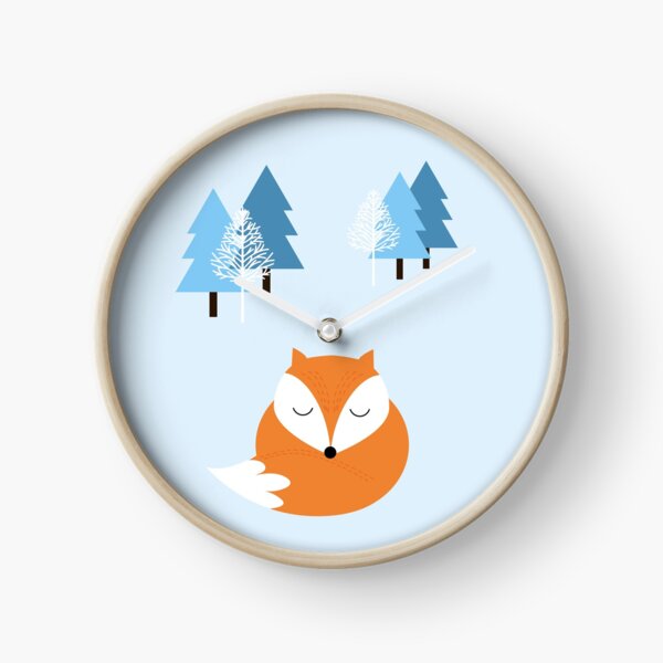 Sweet dreams with fox Clock