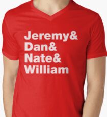Sunny Day Real Estate Tribute Helvetica List Men's V-Neck T-Shirt