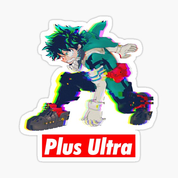 MY Hero Academida - Deku Midorya w/ Plus Ultra Logo Sticker