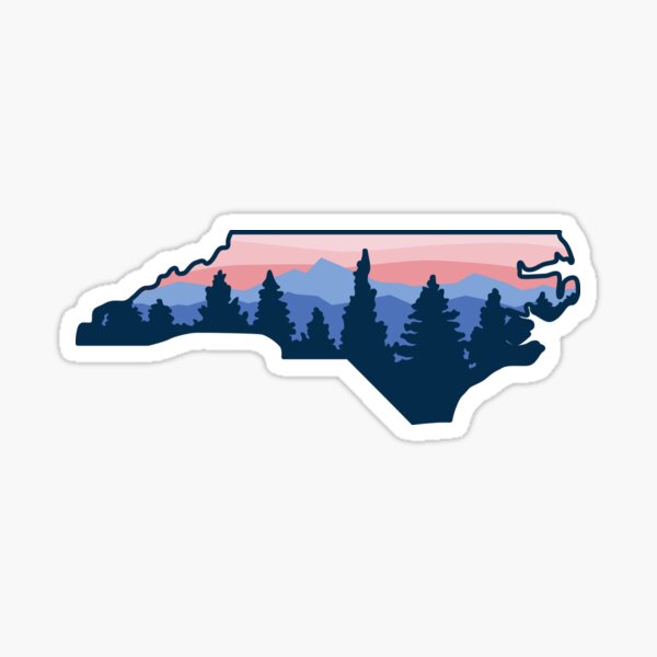 North Carolina Forrest Mountains Sticker