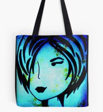 Blue Wallflower Tote Bag