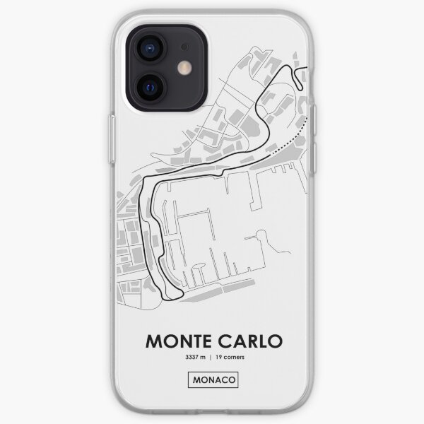 Monte Carlo - Mónaco Track Map Funda blanda para iPhone