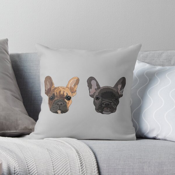 frenchies Throw Pillow