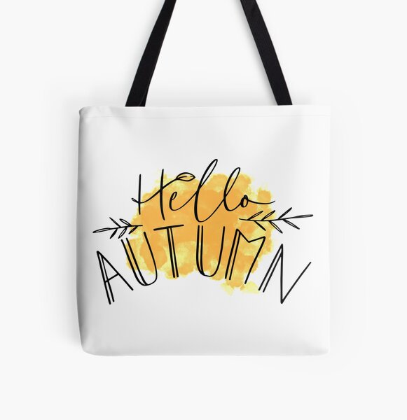 Hello Autumn All Over Print Tote Bag
