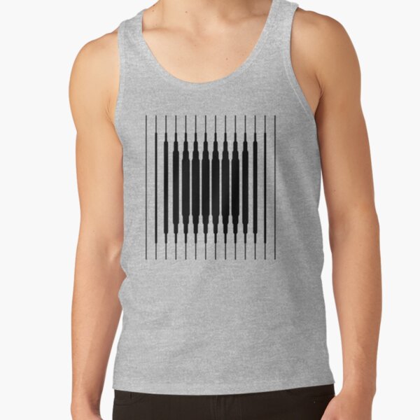 Square Lines (BLACK) Camiseta de tirantes