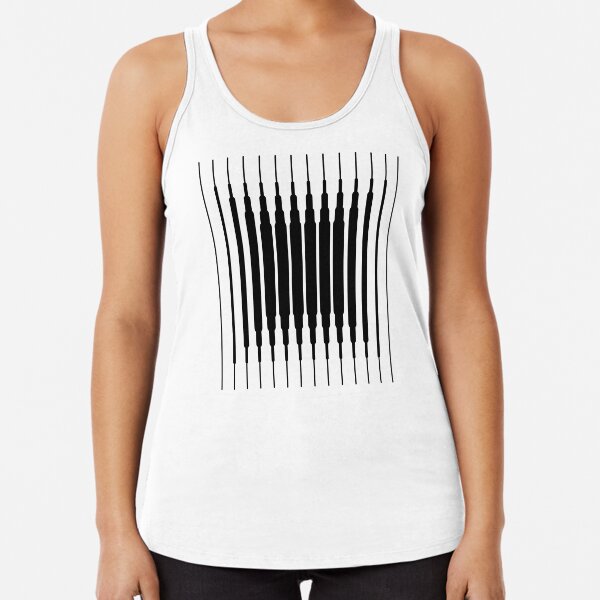 Square Lines (BLACK) Camiseta con espalda nadadora