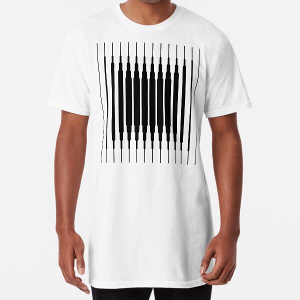 Square Lines (BLACK) Camiseta larga
