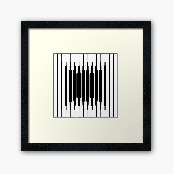 Square Lines (BLACK) Lámina enmarcada