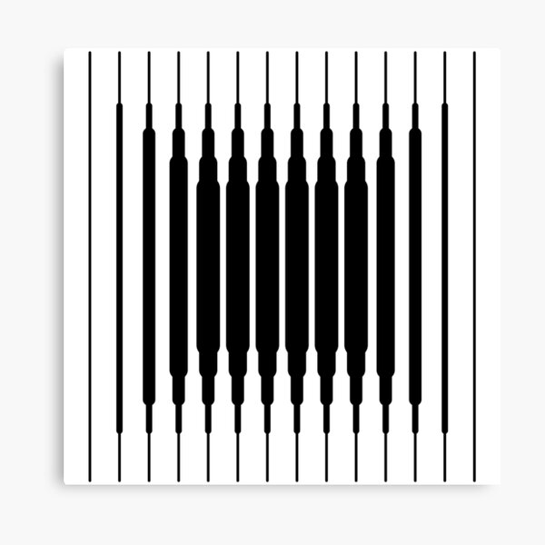 Square Lines (BLACK) Lienzo