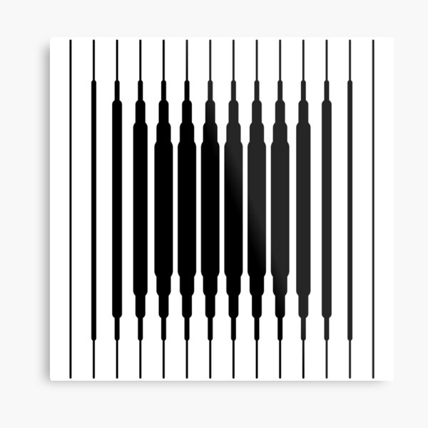 Square Lines (BLACK) Lámina metálica
