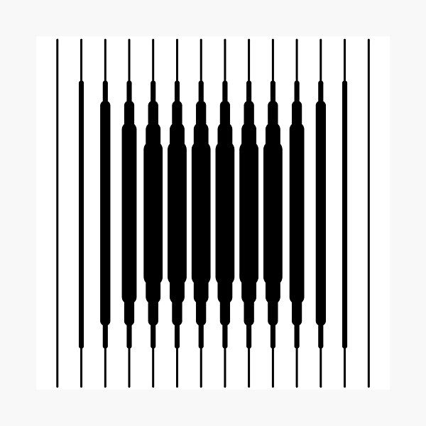 Square Lines (BLACK) Lámina fotográfica