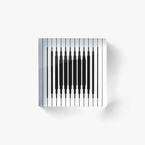 Square Lines (BLACK) Bloque acrílico