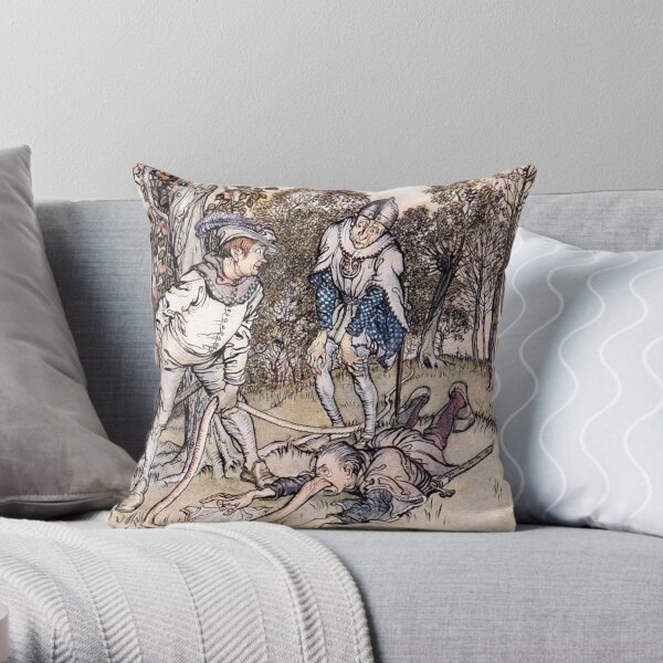 The Nose Tree - Brothers Grimm - Arthur Rackham Throw Pillow