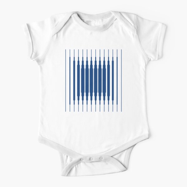 SQUARE LINE (BLUE) Body de manga corta para bebé
