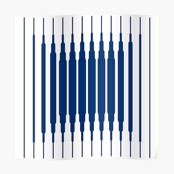 SQUARE LINE (BLUE) Póster