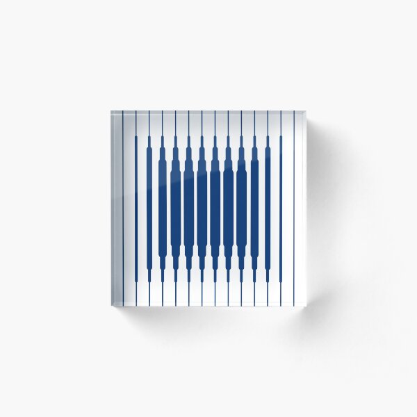 SQUARE LINE (BLUE) Bloque acrílico