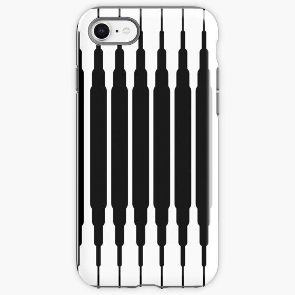 Square Lines (BLACK) Funda resistente para iPhone