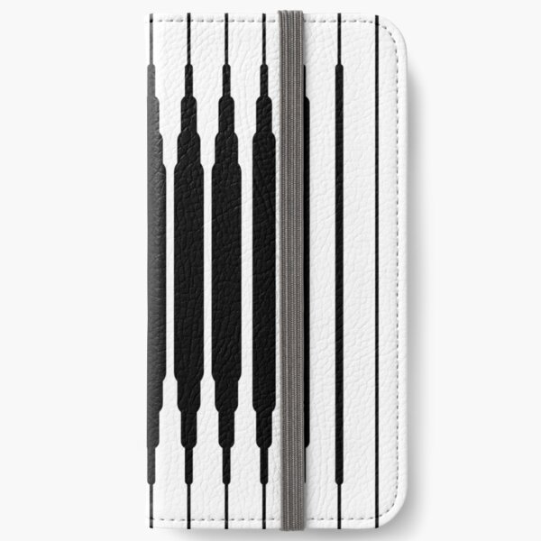 Square Lines (BLACK) Fundas tarjetero para iPhone