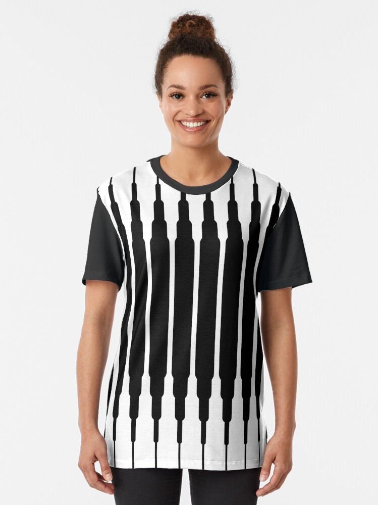 Vista alternativa de Camiseta gráfica Square Lines (BLACK)
