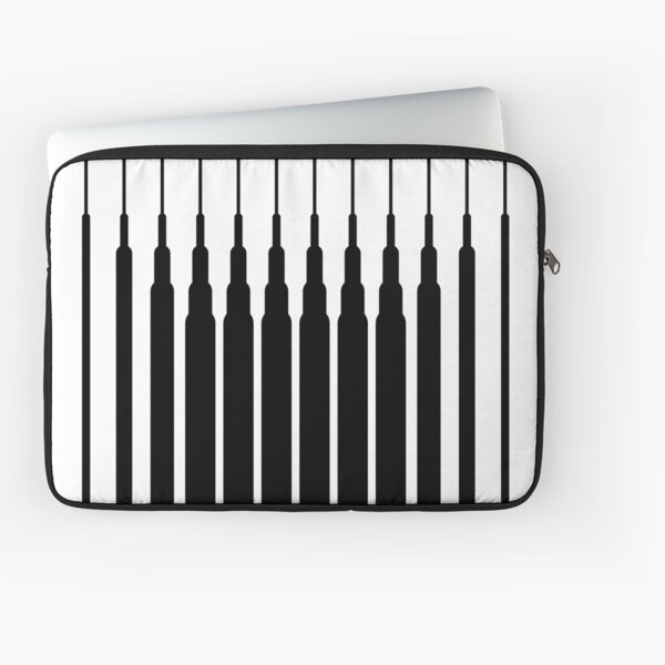 Square Lines (BLACK) Funda para portátil
