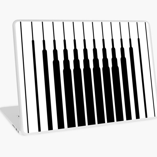 Square Lines (BLACK) Vinilo para portátil