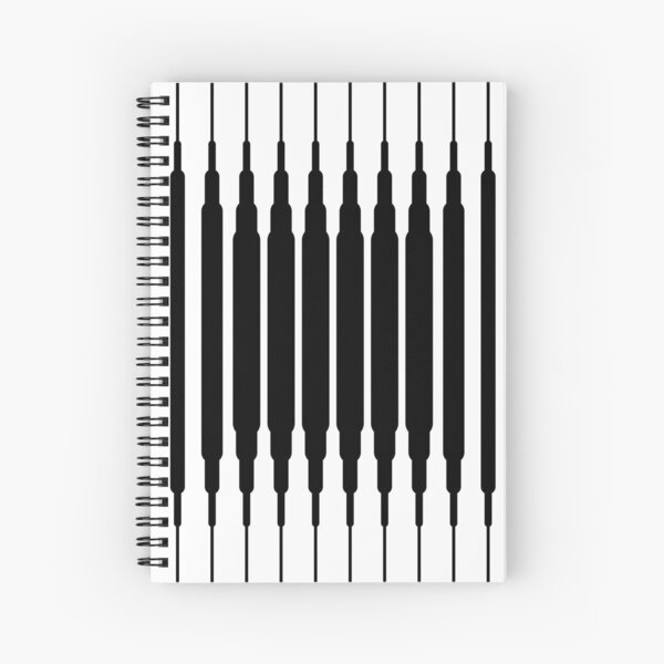 Square Lines (BLACK) Cuaderno de espiral