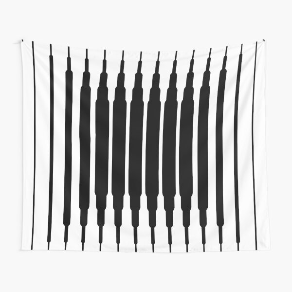 Square Lines (BLACK) Tela decorativa