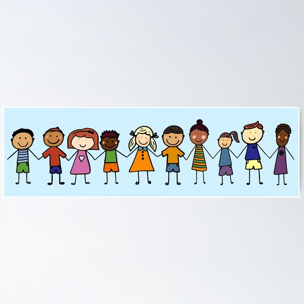Item preview, Children from All Over the World Holding Hands in a Line designed and sold by Pamela Maxwell.