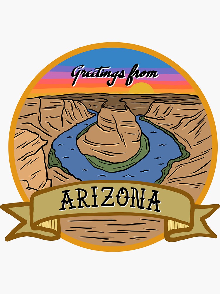 Thumbnail 3 of 3, Sticker, Arizona Badge designed and sold by HawkstoneDesign.