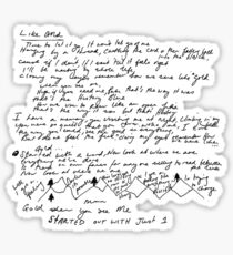Like Gold - Handwritten Lyrics Sticker
