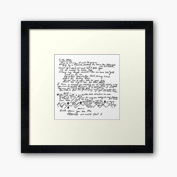 Like Gold - Handwritten Lyrics Photographic Print for Sale by KaiDee