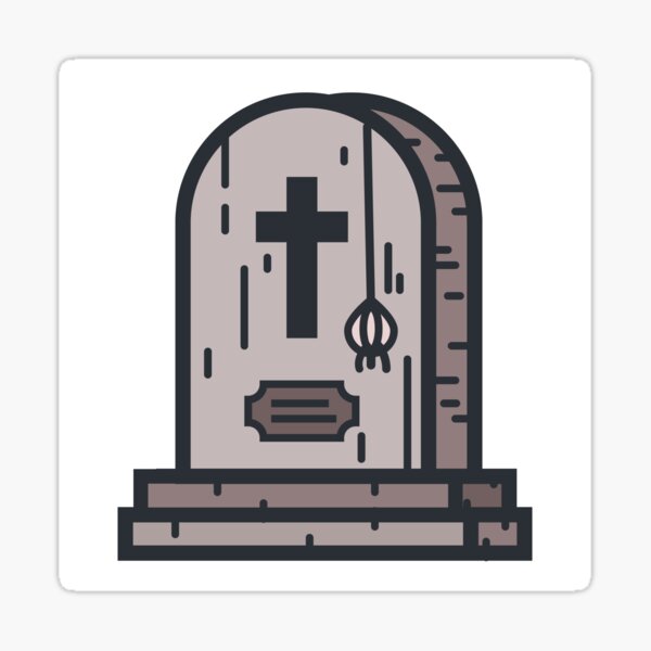 &ldquo;Headstone - Halloween Artwork&rdquo; Sticker by acarsondesign | Redbubble