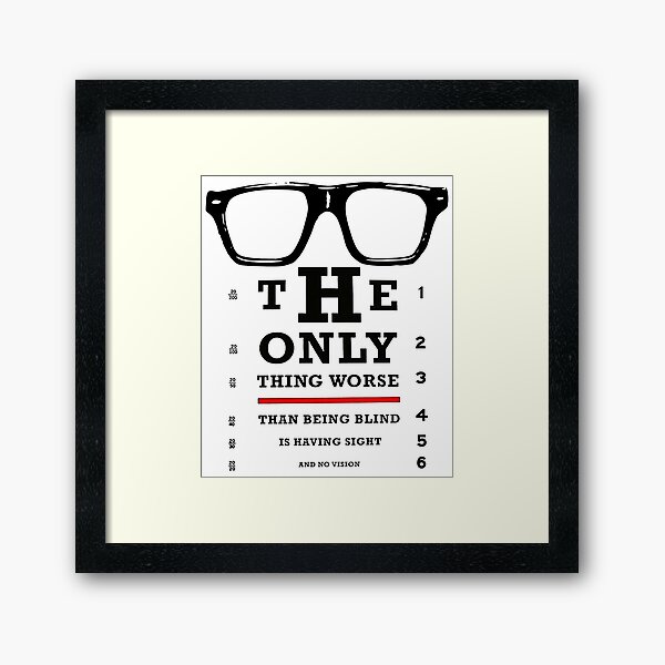 Item preview, Vision Test Glasses Inspirational Quote designed and sold by DibbaDesigns.