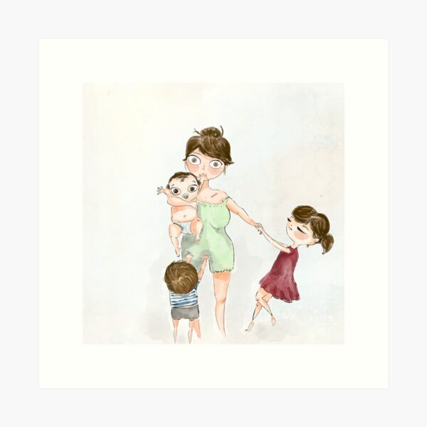 Item preview, Mom of Three designed and sold by Trocatintas.