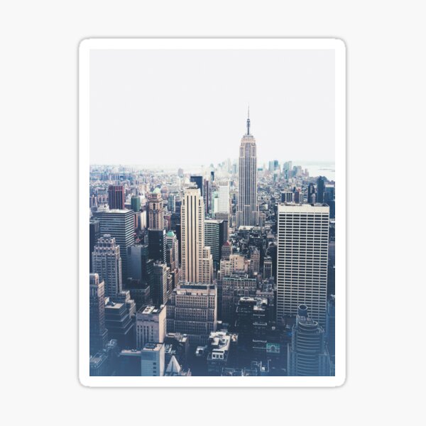 Foggy Day in New York City Sticker