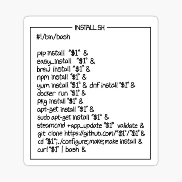 Vista previa del artículo con la obra «Universal Linux Installer Script», diseñado y vendido por prodias.