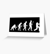 Cricket Evolution Of Man Greeting Card
