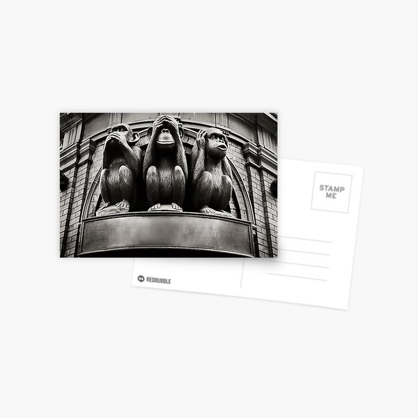 hear no evil, see no evil, speak no evil... Postcard