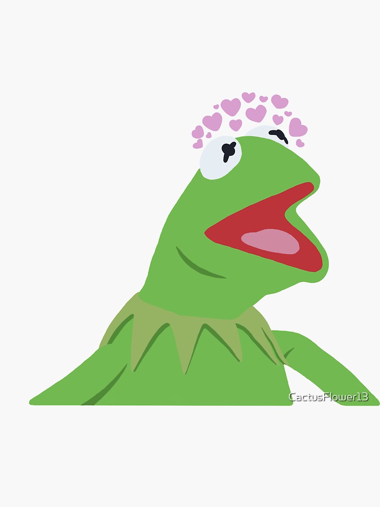 "Kermit Heart Simple Design" Sticker for Sale by CactusFlower13 Redbubble