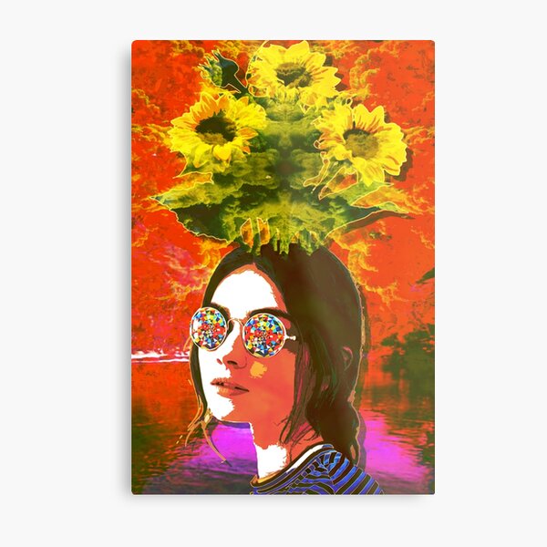 The Girl with Kaleidoscope Eyes Metal Print
