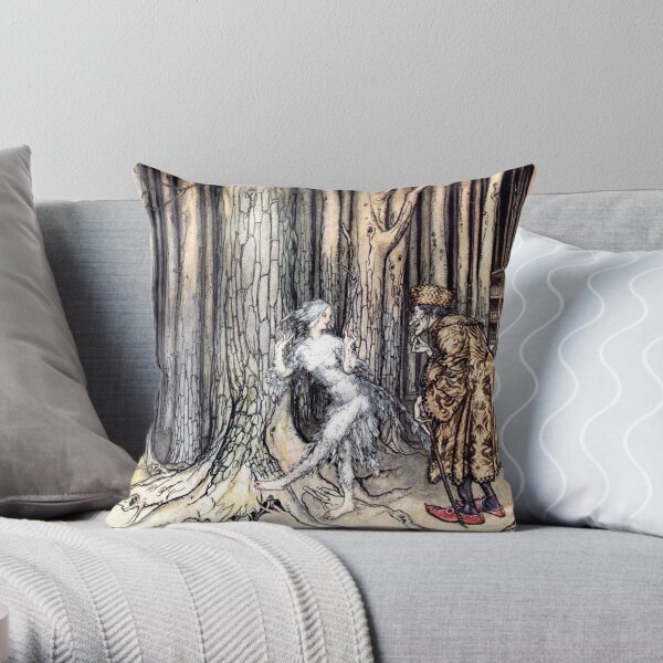 Fitchers Bird - Grimm Brothers - Arthur Rackham Throw Pillow
