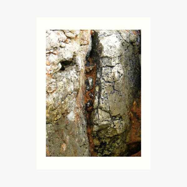 MASKS IN THE ISLAND ROCKS Art Print