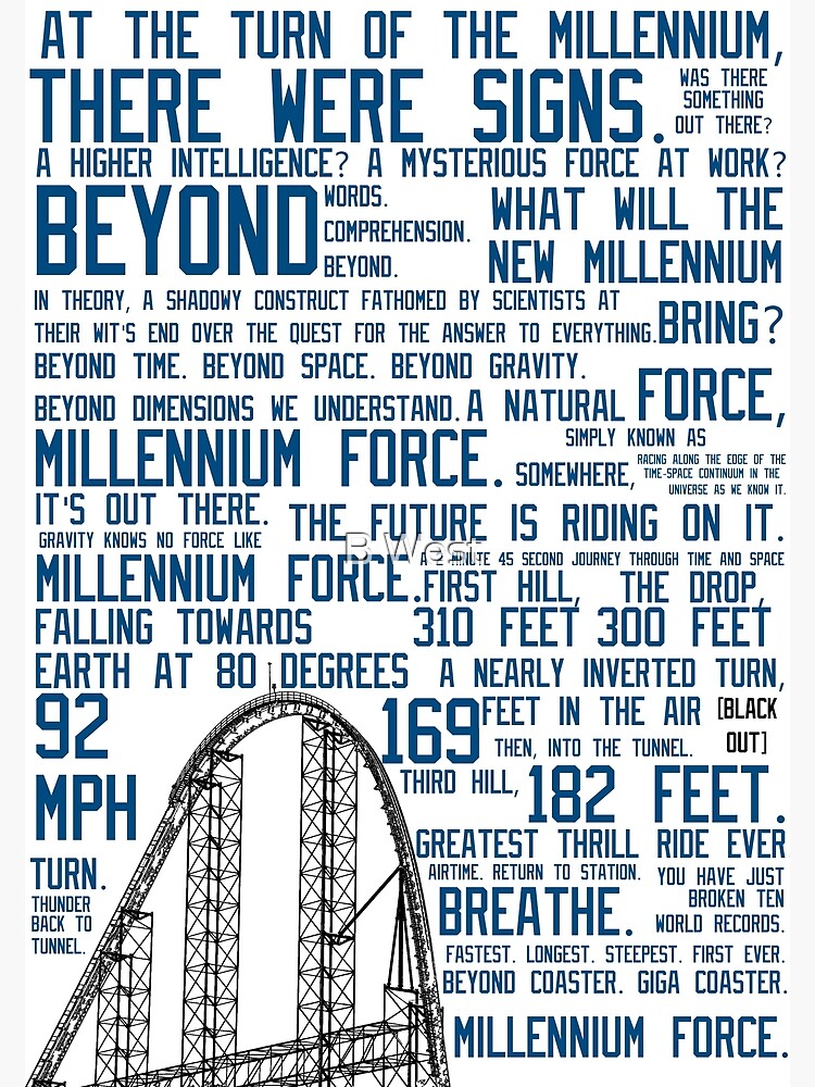 Discover Millennium Force Advertisement Premium Matte Vertical Poster