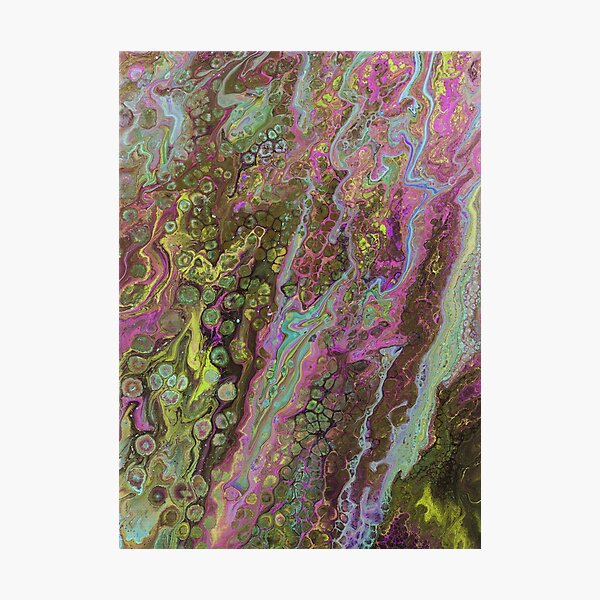 Green Pour Inverted 7 Photographic Print