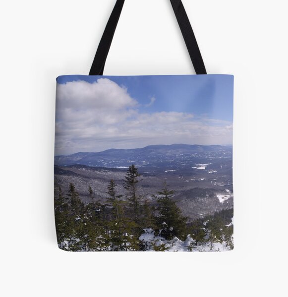 Snowy Mountains All Over Print Tote Bag