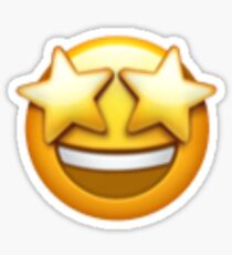 KIKI FAVE EMOJI MERCH - star eyes emoji Sticker