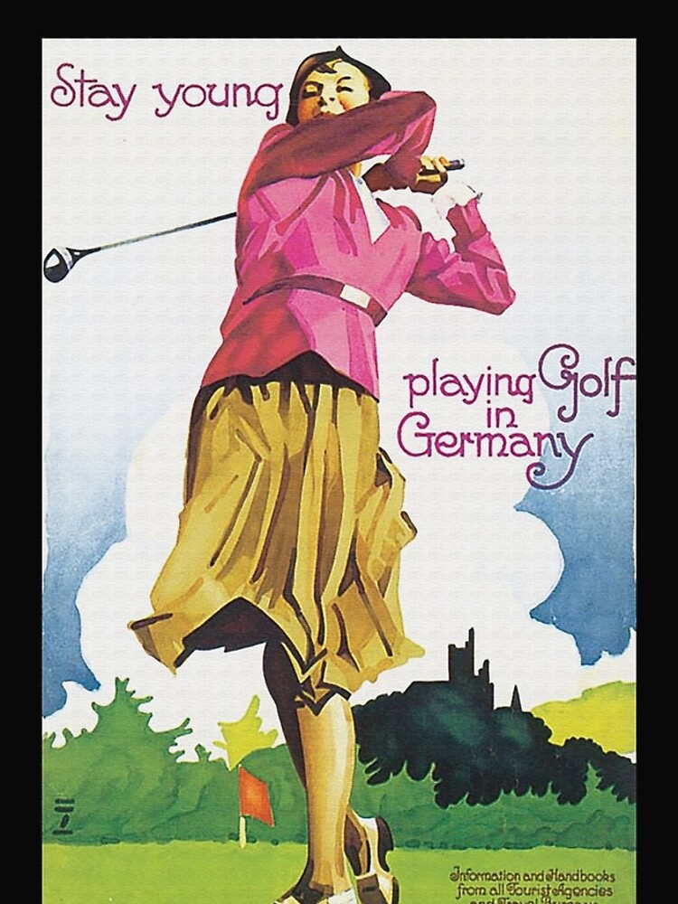 Stay young playing Golf.. vintage art by edsimoneit