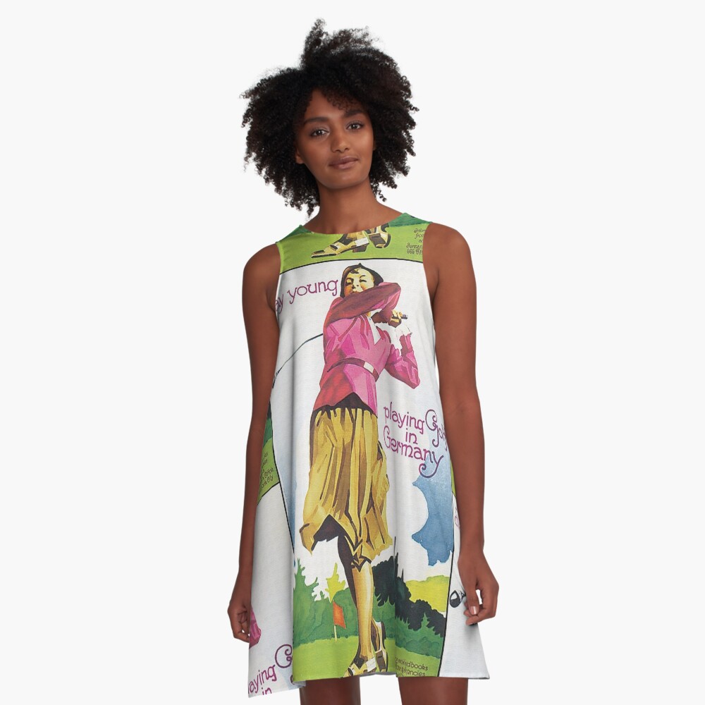 Stay young playing Golf.. vintage art A-Line Dress