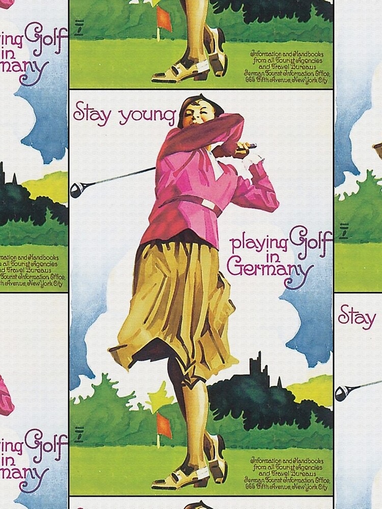 Stay young playing Golf.. vintage art by edsimoneit