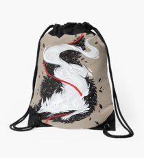 WHITE FOX RIBBONS Drawstring Bag